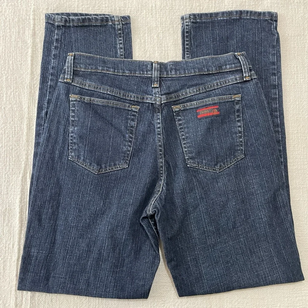 Wrangler Jeans Womens 11/12 32 Tulsa Rise Slim‎ Fit Dark Wash Stretch Denim